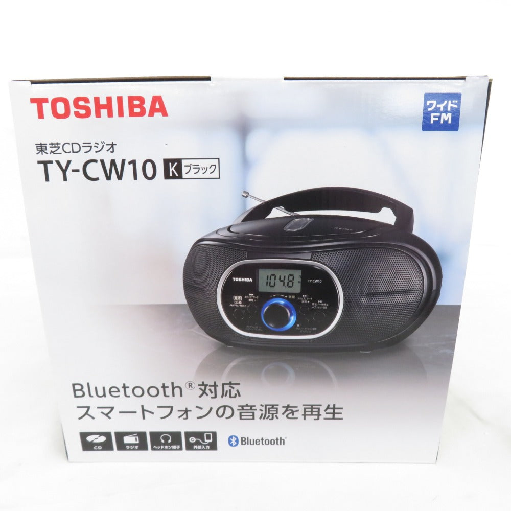 TOSHIBA (東芝) CDラジオ Bluetooth機能搭載 ブラック TY-CW10-K 新品