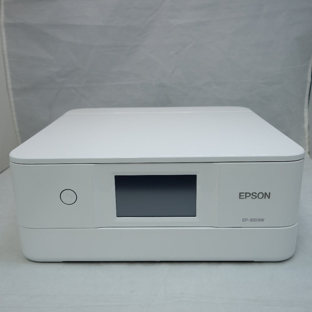 ジャンク品 Epson (エプソン) カラリオプリンター インクジェット複合機 プリンター ホワイト A4 EP-881AW