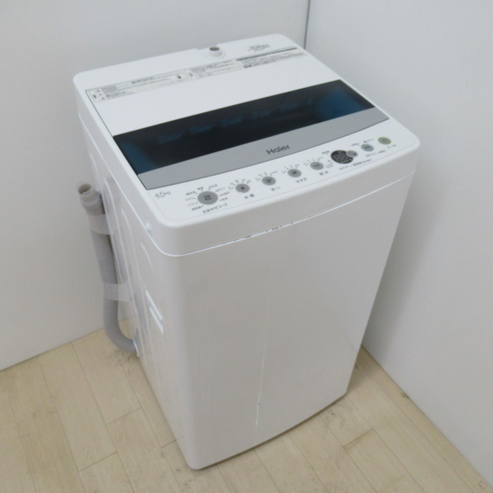 Haier ハイアール 洗濯機 全自動洗濯機 4.5kg JW-C45D-W ホワイト 送風・簡易乾燥 2022年製 洗浄・除菌済