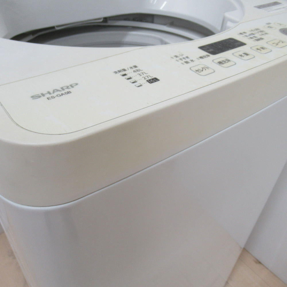 SHARP シャープ 全自動洗濯機 5.5kg ES-GA5B 送風・簡易乾燥 2018年製 ホワイト 洗浄・除菌済