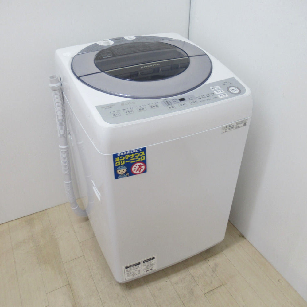 SHARP シャープ 全自動電気洗濯機 ES-GV8D 8.0kg 2019年製 シルバー 洗浄・除菌済み ｜コンプオフ プラス – コンプオフプラス  公式ショップ