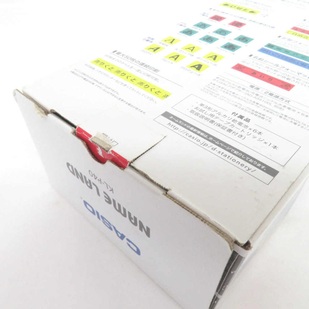 CASIO カシオ NAME LAND ネームランド KL-P40 ホワイト ラベルプリンター