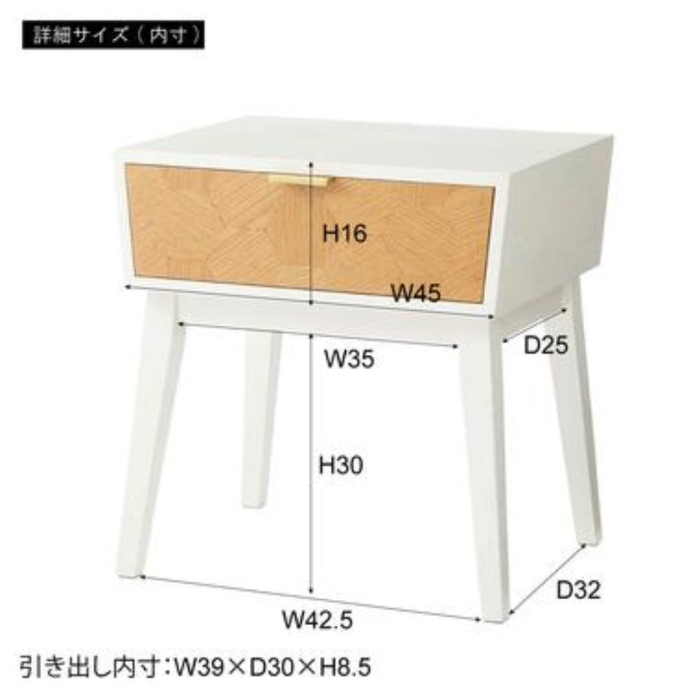 AZUMAYA 東谷 ナイトテーブル ブラック GT-311BK 組立済み 完成品 未使用品