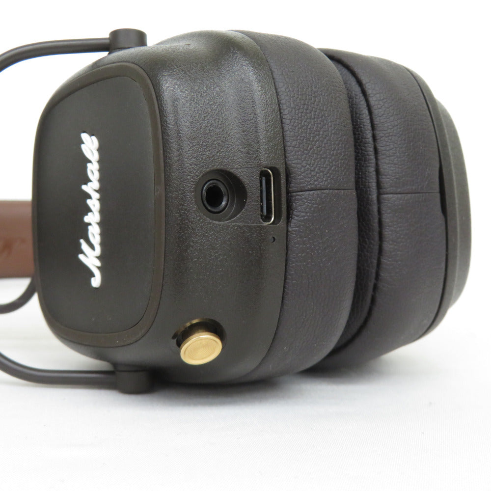 Marshall マーシャル ワイヤレスヘッドホン 茶 ワイヤレス充電対応 本体のみ MajorIV
