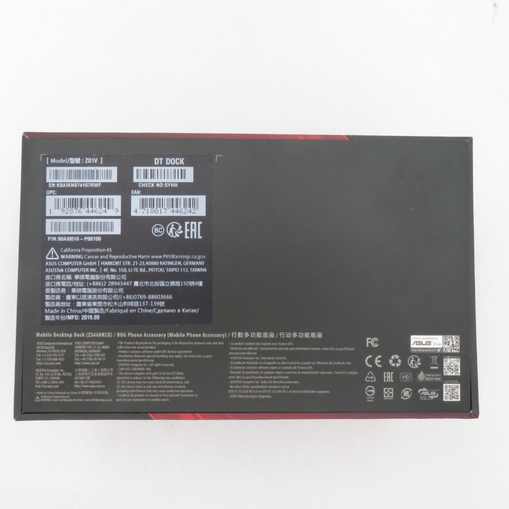 ASUS エイスース モバイルデスクトップドック ZS660KLD Z01V ROG Phone アクセサリー ACアダプタ欠品