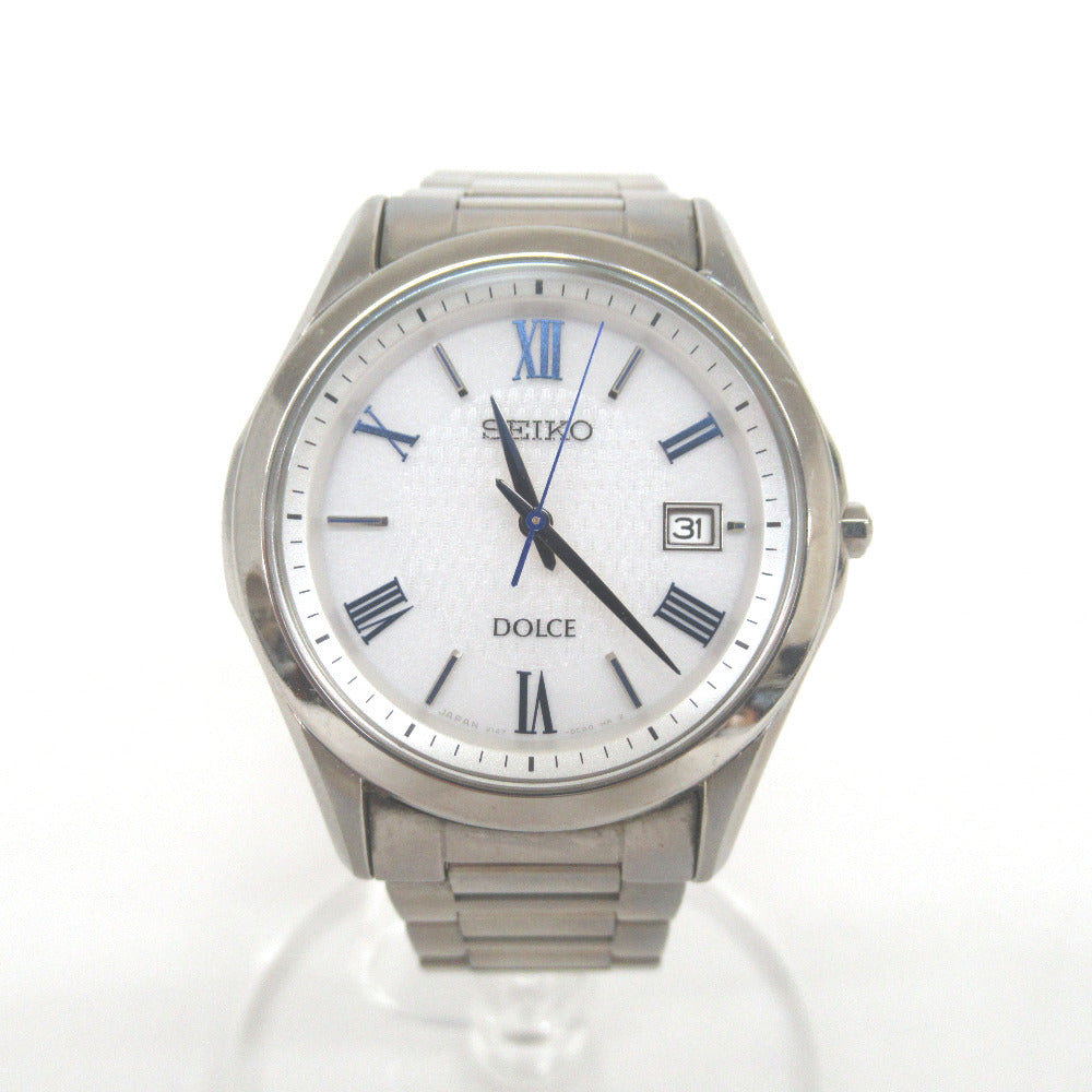 SEIKO セイコー 腕時計 ドルチェ ソーラー シルバー 本体のみ V147 