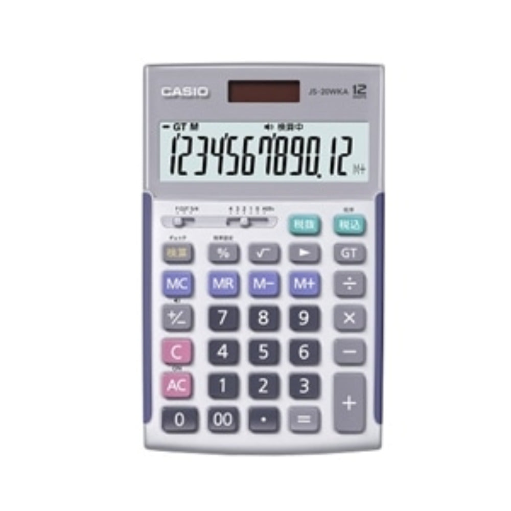CASIO カシオ 本格実務電卓 検算タイプ 12桁 経理・簿記会計向け JS-20WKA-SR-N シルバー 未使用品