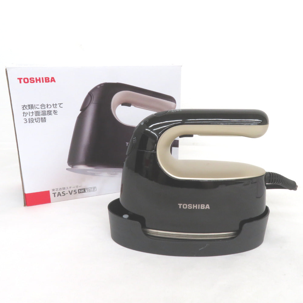 TOSHIBA 東芝 衣類スチーマー LA・Coo-S ラクーS サテンゴールドブラック ※軽量カップ欠品※ TAS-V5 ｜コンプオフ プラス –  コンプオフプラス 公式ショップ