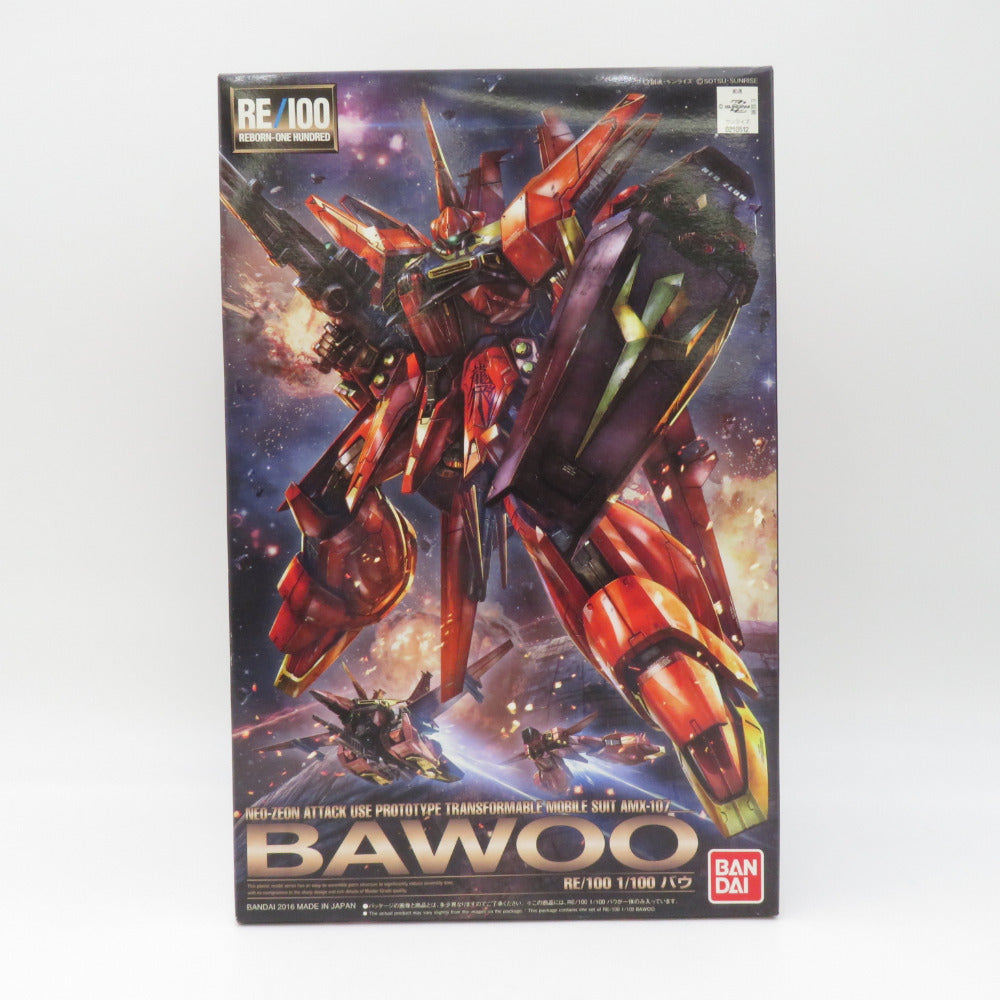 BANDAI 未組立品 RE/100 1/100 AMX-107 バウ 機動戦士ガンダムZZ 箱