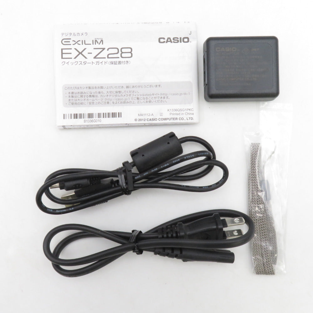 CASIO カシオ デジタルカメラ CASIO EX-Z28 SR シルバー 16.1M/26mm/5x/2.7''/6.86cm/HD