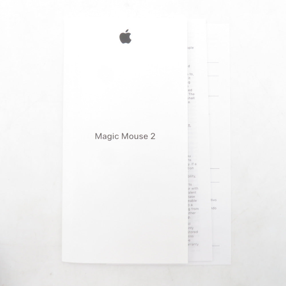 Apple アップル Magic mouse 2 MLA02J/A 充電式 ワイヤレスマウス