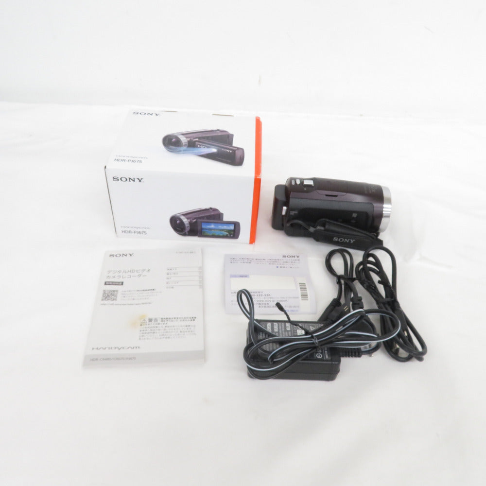 sony ソニー  ビデオカメラ 32GB 光学ズーム30倍 ボルドーブラウン Handycam ビデオカメラ本体 HDR-PJ675 【コンプオフ金沢野々市店】 sony ソニー ビデオカメラ 32GB 光学ズーム30倍 ボルドーブラウン