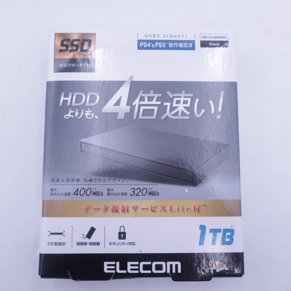 ELECOM エレコム 外付けポータブルSSD ESD-EJ1000GBKR