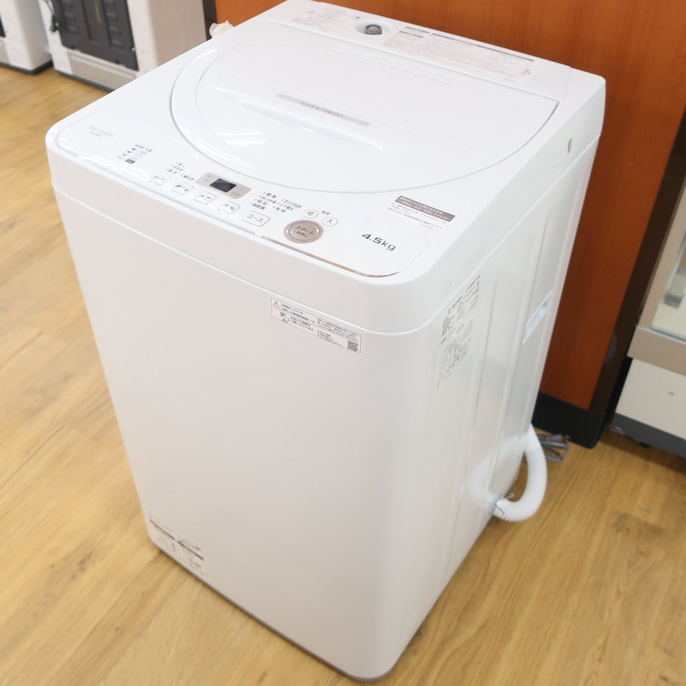 SHARP (シャープ) 洗濯機 全自動洗濯機4.5kgES-GE4F 【コンプオフ金沢