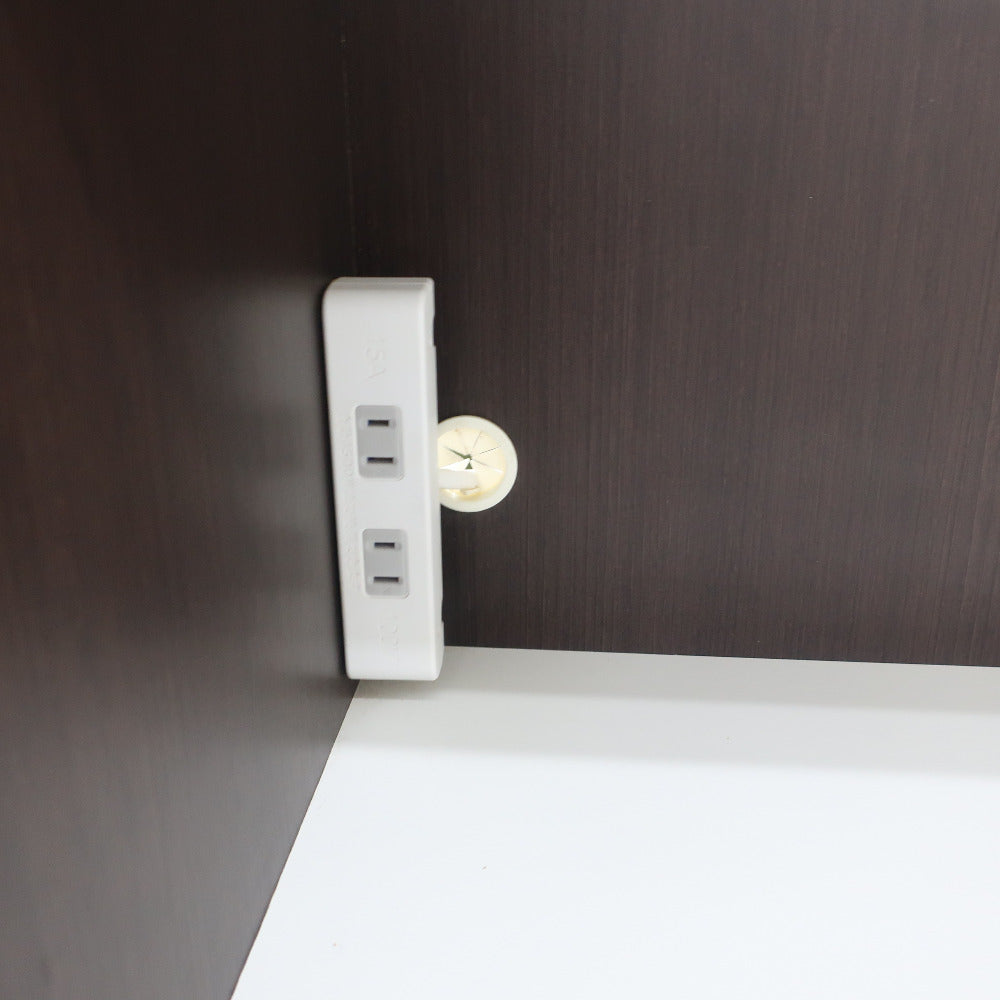 家具 キッチンボード ハイタイプ こげ茶