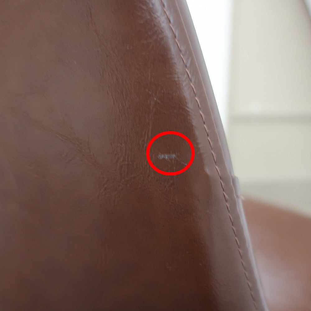 家具 ダイニングチェア 革製 赤茶