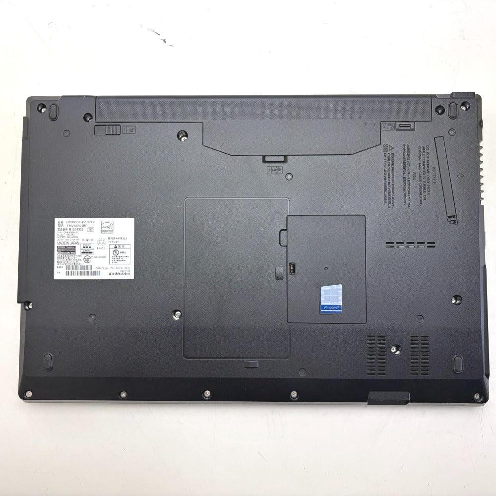 富士通 ノートパソコン LIFEBOOK Aシリーズ 15.6型ワイド液晶モデル A5510/FX Core i5-10210U 1.6GHz/メモリ8GB/SSD256GB/Win11Pro起動確認済み FMVA8804BP 中古