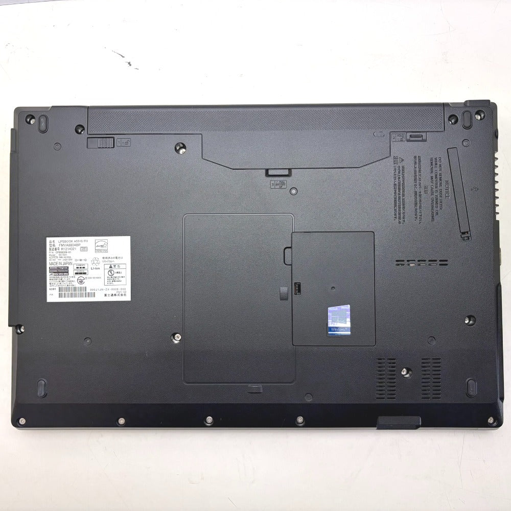 富士通 ノートパソコン LIFEBOOK Aシリーズ 15.6型ワイド液晶モデル A5510/FX Core i5-10210U 1.6GHz/メモリ8GB/SSD256GB/Win11Pro起動確認済み FMVA8804BP 中古