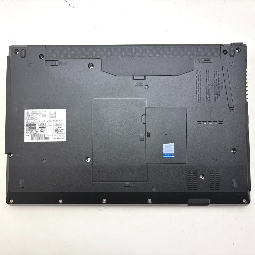 富士通 ノートパソコン LIFEBOOK Aシリーズ 15.6型ワイド液晶モデル A5510/FX Core i5-10210U 1.6GHz/メモリ8GB/SSD256GB/Win11Pro起動確認済み キーボード日焼け FMVA8804BP 中古