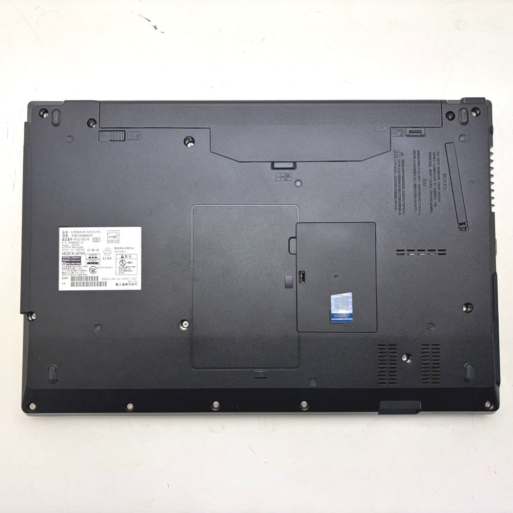 富士通 ノートパソコン LIFEBOOK Aシリーズ 15.6型ワイド液晶モデル A5510/FX Core i5-10210U 1.6GHz/メモリ8GB/SSD256GB/Win11Pro起動確認済み FMVA8804CP 中古