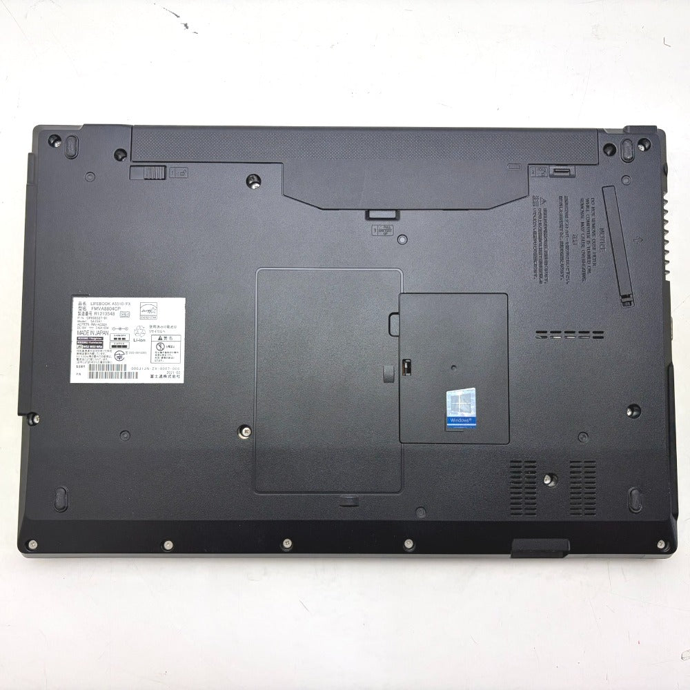 富士通 ノートパソコン LIFEBOOK Aシリーズ 15.6型ワイド液晶モデル A5510/FX Core i5-10210U 1.6GHz/メモリ8GB/SSD256GB/Win11Pro起動確認済み FMVA8804CP 中古
