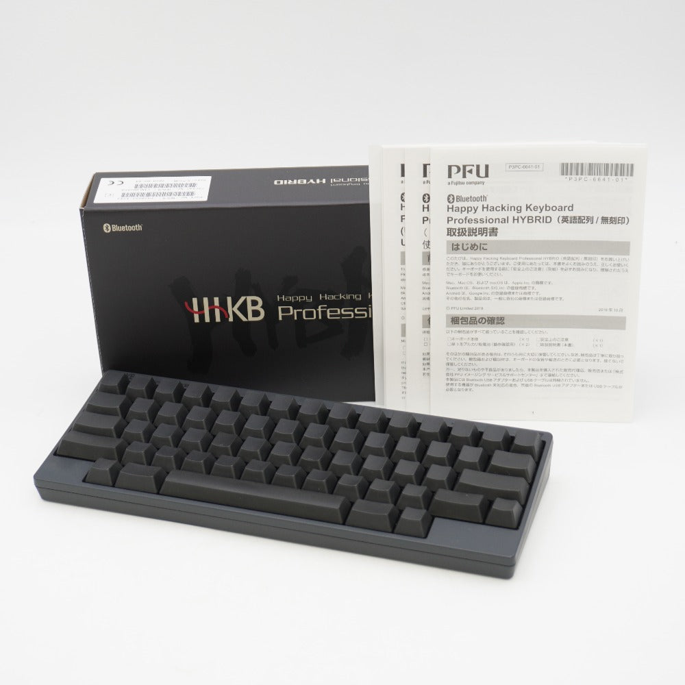 PFU ピーエフユー HHKB Professional HYBRID Type-S 無刻印／墨（英語配列） PD-KB800BNS ｜コンプオフ  プラス – コンプオフプラス 公式ショップ