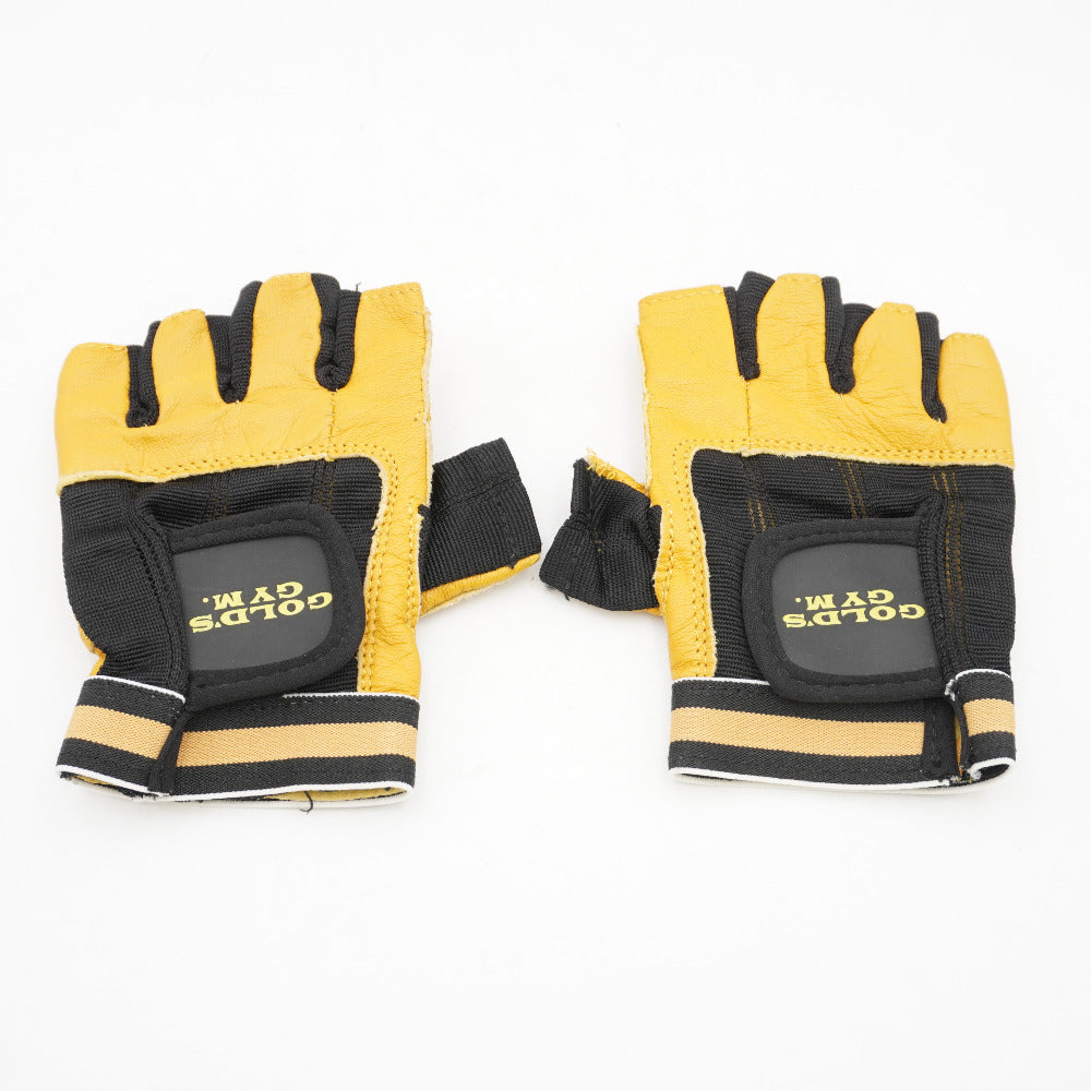 GOLD'S GYM (ゴールドジム) グローブ レザーグローブ ブラウン M