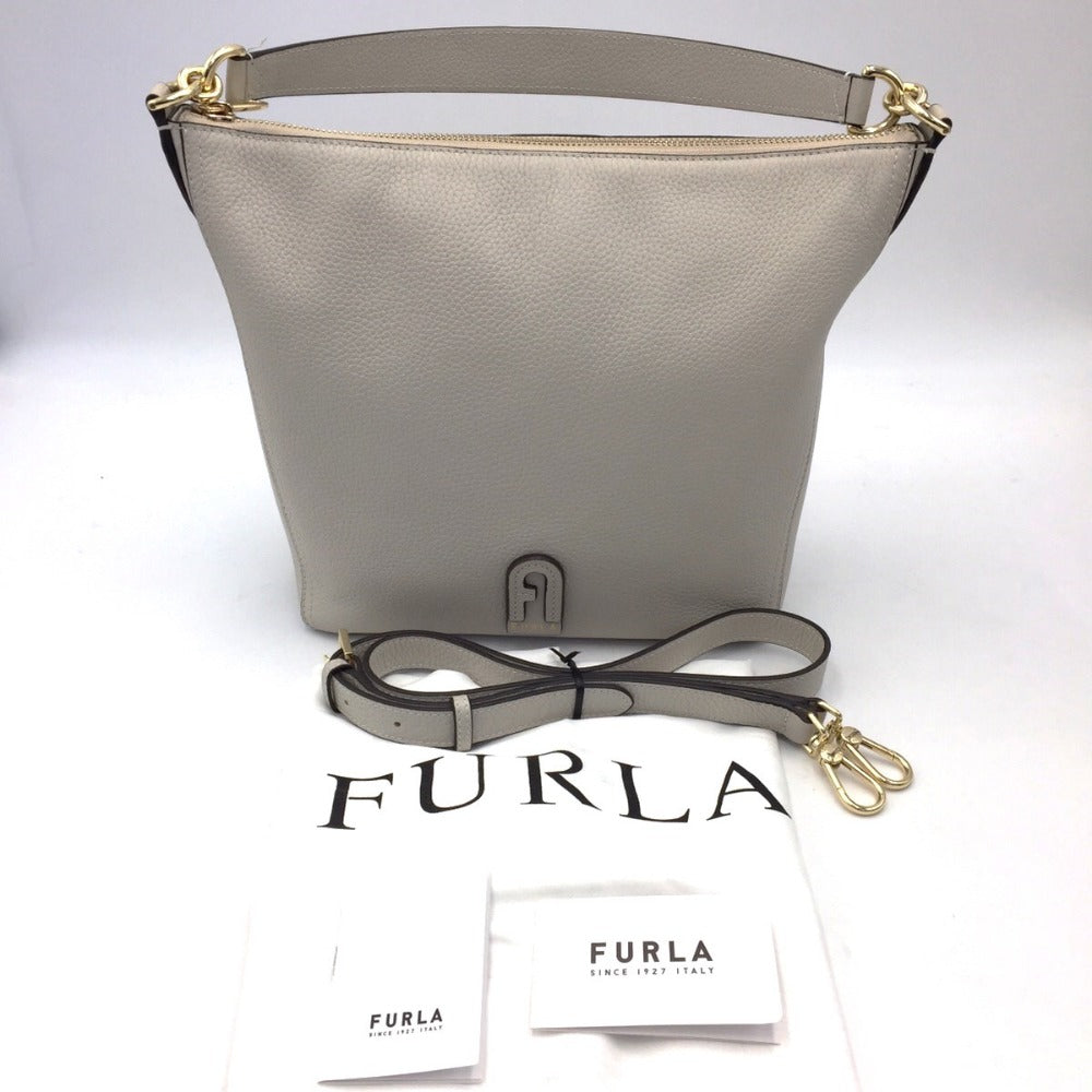 Furla (フルラ) ショルダーバッグ 2wayショルダーバッグ アテナ ホーボー ライトベージュ WB00546BX0305 美品