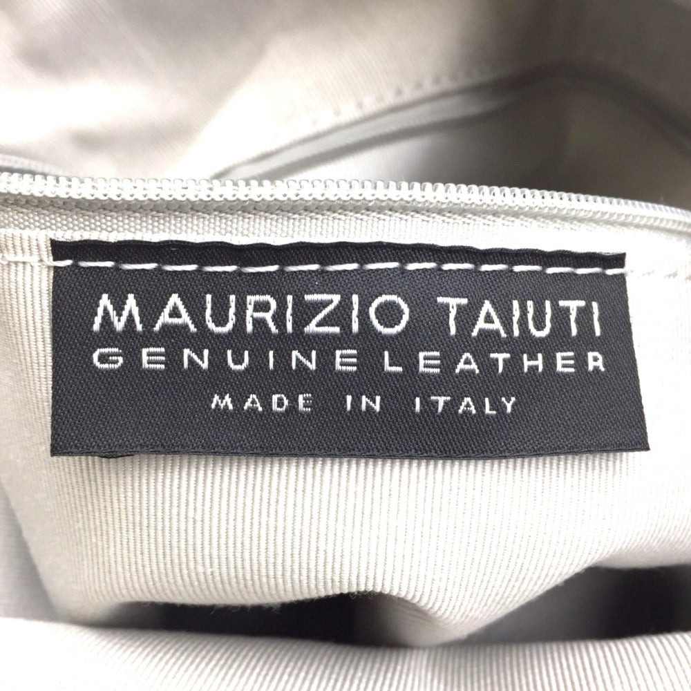 MAURIZIO TAIUTI (マウリツィオタユーティ) ショルダーバッグ MAURIZIO TAIUTI ショルダーバッグ グレー MADE IN ITALY 美品