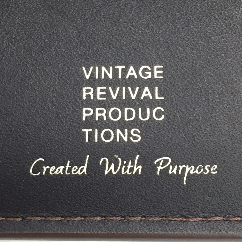 三つ折り財布 Vintage Revival Productions 縦づかい財布 ダークブラウン 三つ折り財布 美品