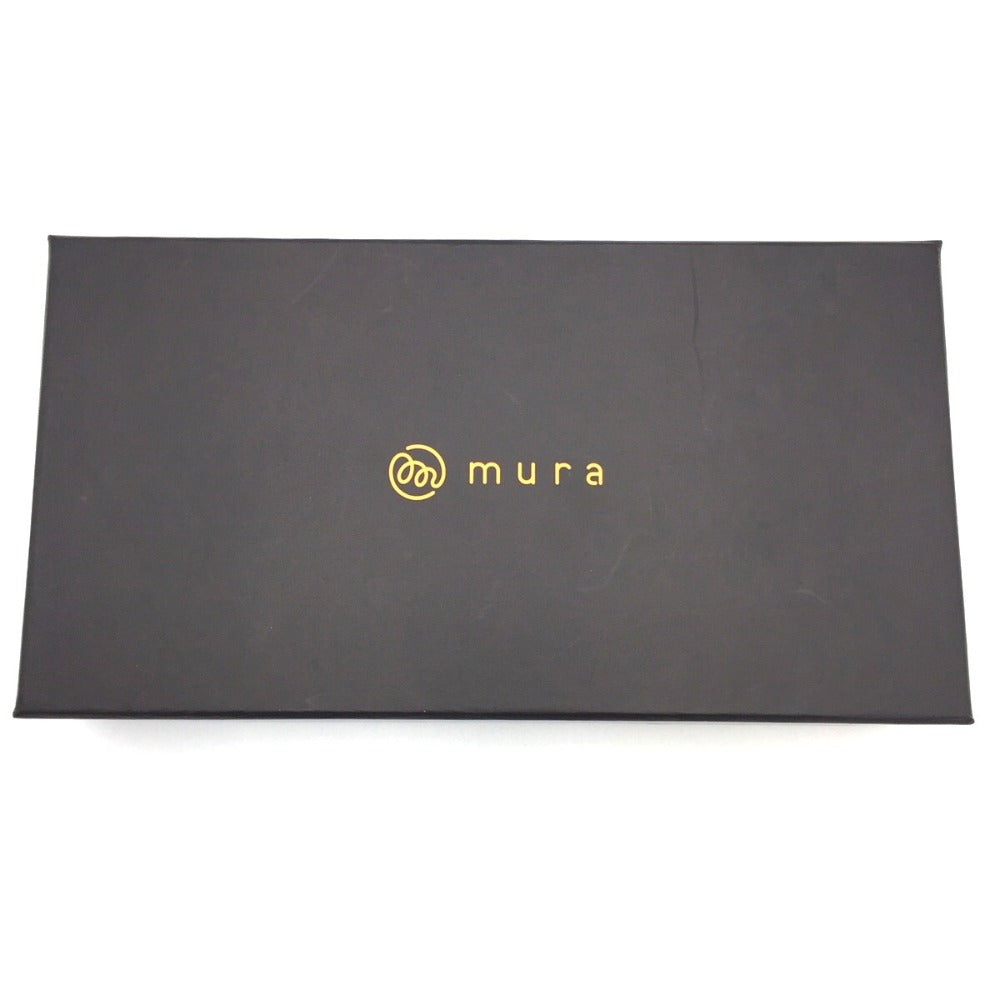 長財布 mura イタリアンレザー シュリンクレザー スキミング防止機能付き ラウンドファスナー 長財布 グリーン ST-831W4 美品