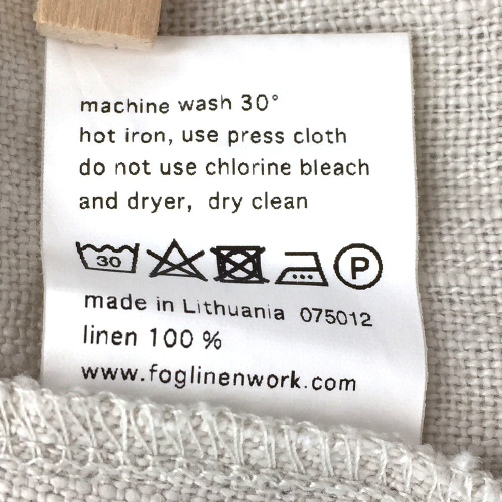 fog linen work (フォグリネンワーク) ステンカラーコート fog linen work リネンロングコート ライトグレー C85516 美品