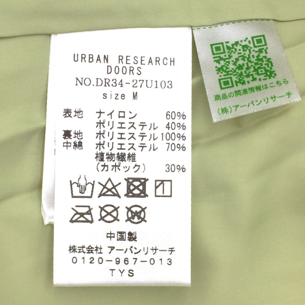 URBAN RESEARCH DOORS (アーバンリサーチドアーズ) アウターその他 URBAN RESARCH DOORS カポックキルト ミドルジャケット アップスグリーン M DR34-27U103 美品