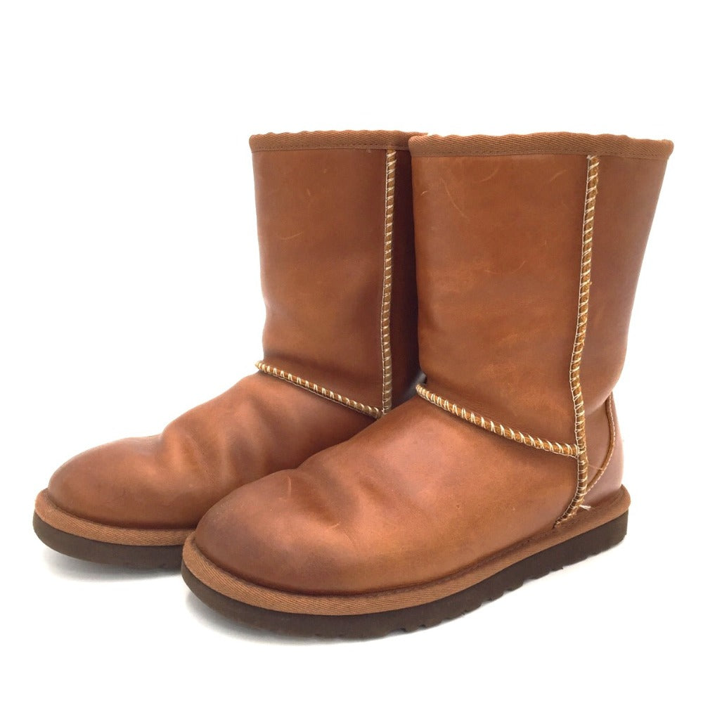 UGG Australia UGG australia クラシックショート レザー ムートンブーツ シープスキン ブラウン キャメル 1005372  23.0cm｜コンプオフ プラス – コンプオフプラス 公式ショップ