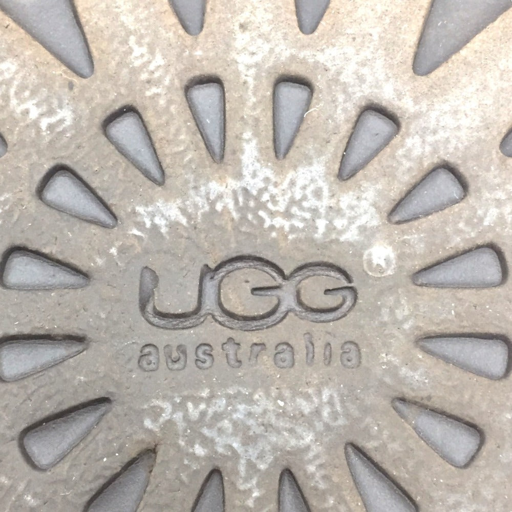 UGG Australia (アグオーストラリア) ブーツ UGG australia クラシックショート レザー ムートンブーツ シープスキン ブラウン キャメル 1005372 23.0cm 長さ26.5cm 美品