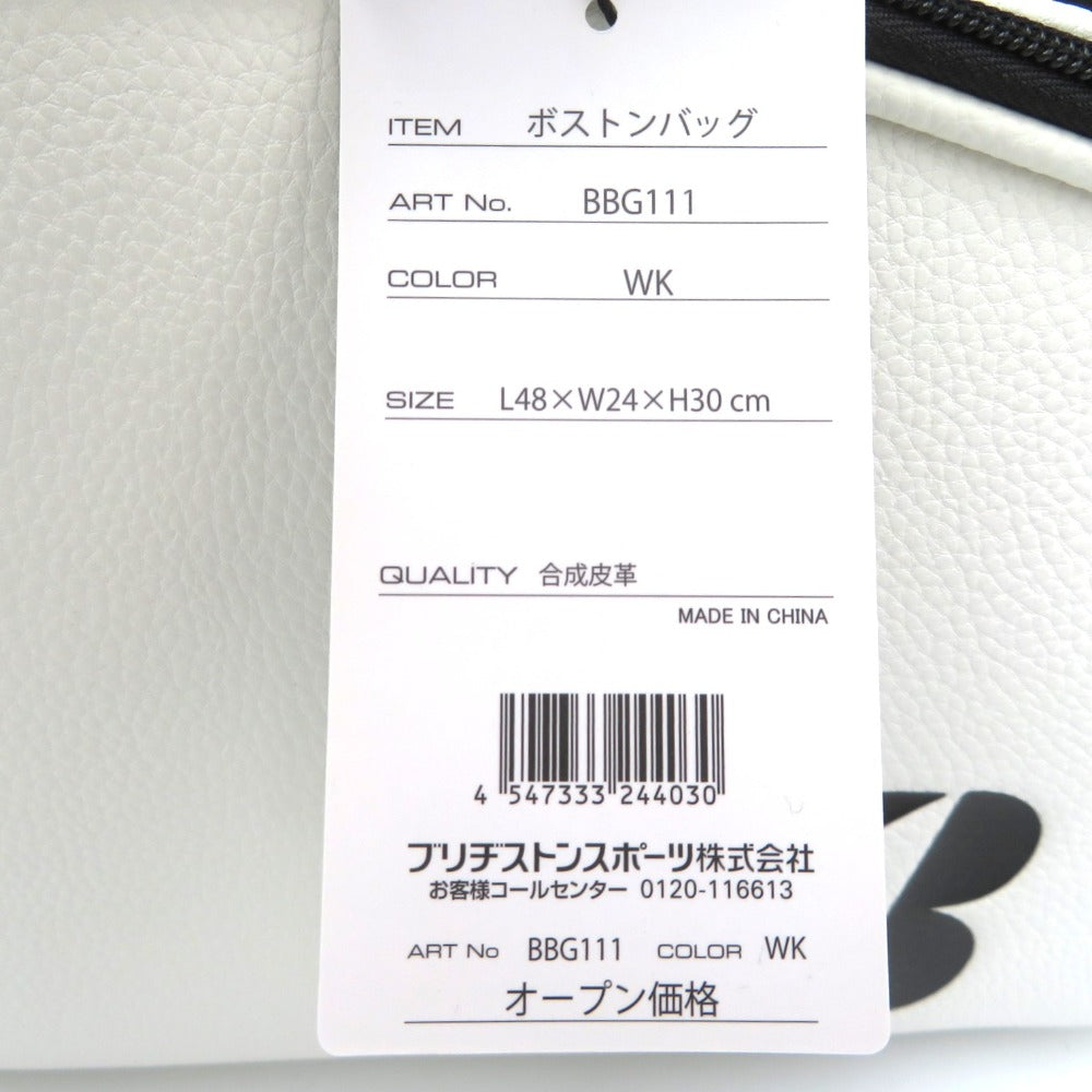 BRIDGESTONE GOLF (ブリヂストンゴルフ) ボストンバッグ BRIDGESTONE GOLF ボストンバッグ ホワイト BBG111 新品タグ付き 未使用品