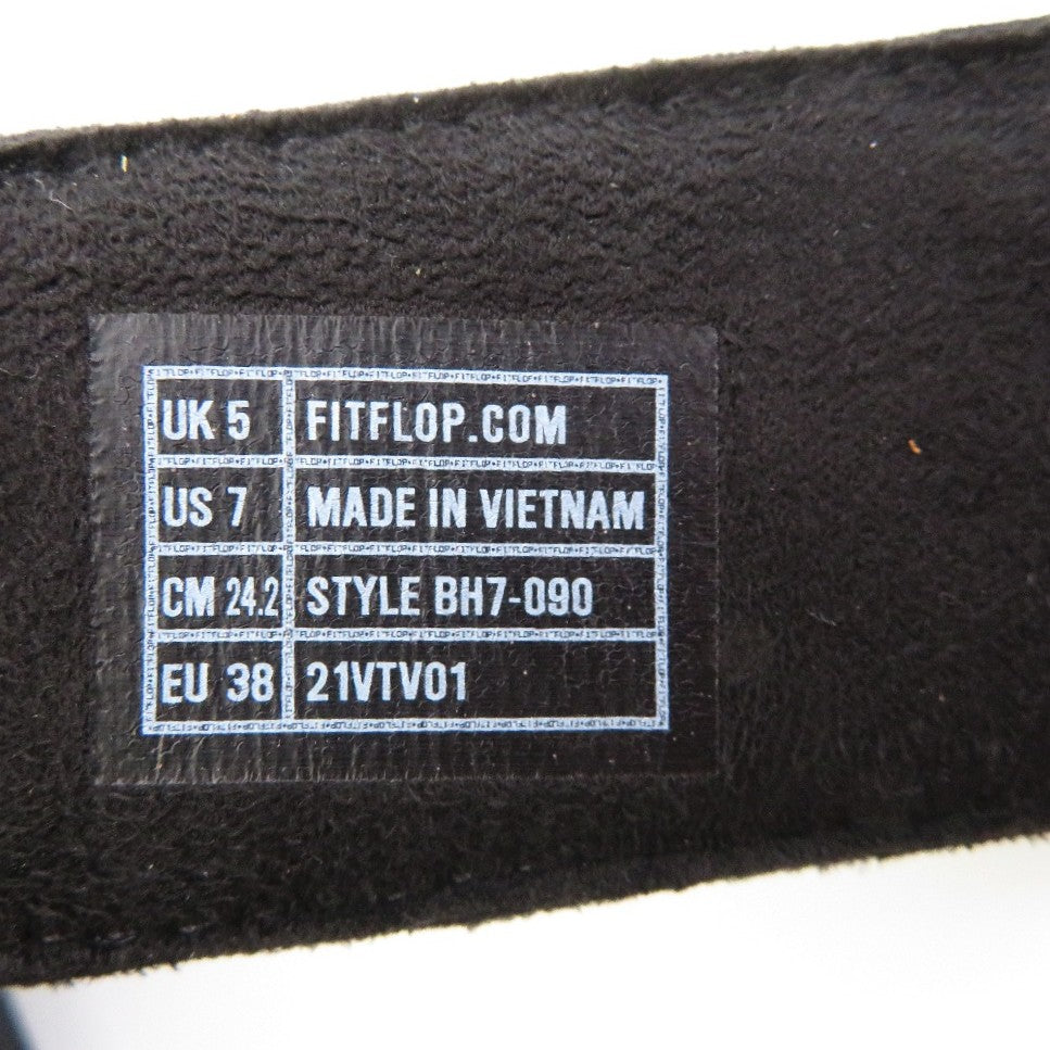FitFlop (フィットフロップ) サンダル fitflop MINA CRYSTAL BACK-STRAP SANDALS サンダル オールブラック 24.0cm 長さ25cm 美品