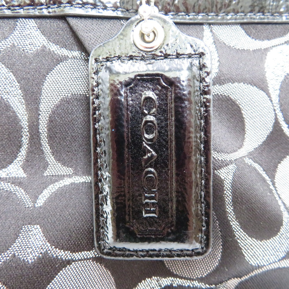 COACH (コーチ) トートバッグ COACH シグネチャー トートバッグ ブラック F18106 F18106 美品