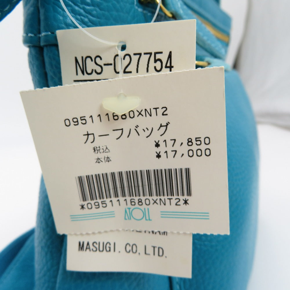 ショルダーバッグ LaDeesse CRESCEND カーフレザー ショルダーバッグ ブルー 新品タグ付き 未使用品