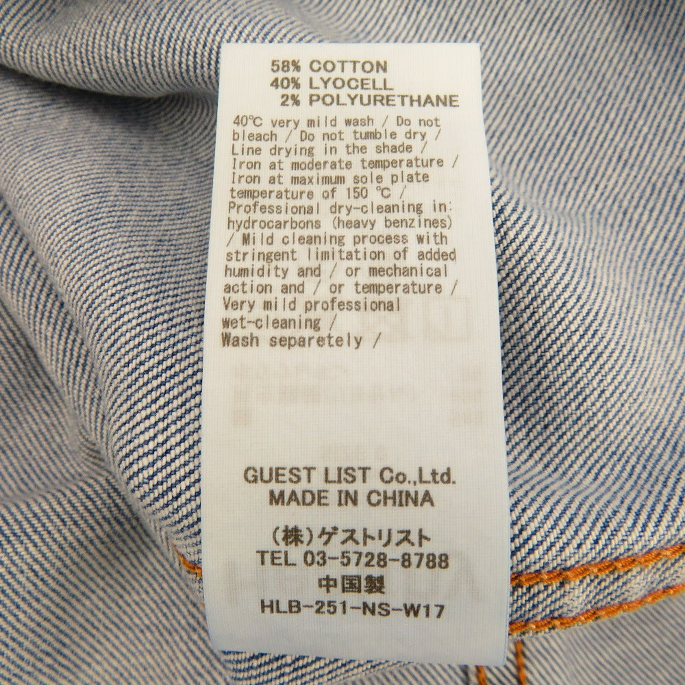 Healthy denim (ヘルシーデニム) デニムジャケット Healthy DENIM Almond オーバーサイズ デニムシャツ 0 ブルー H689620 美品