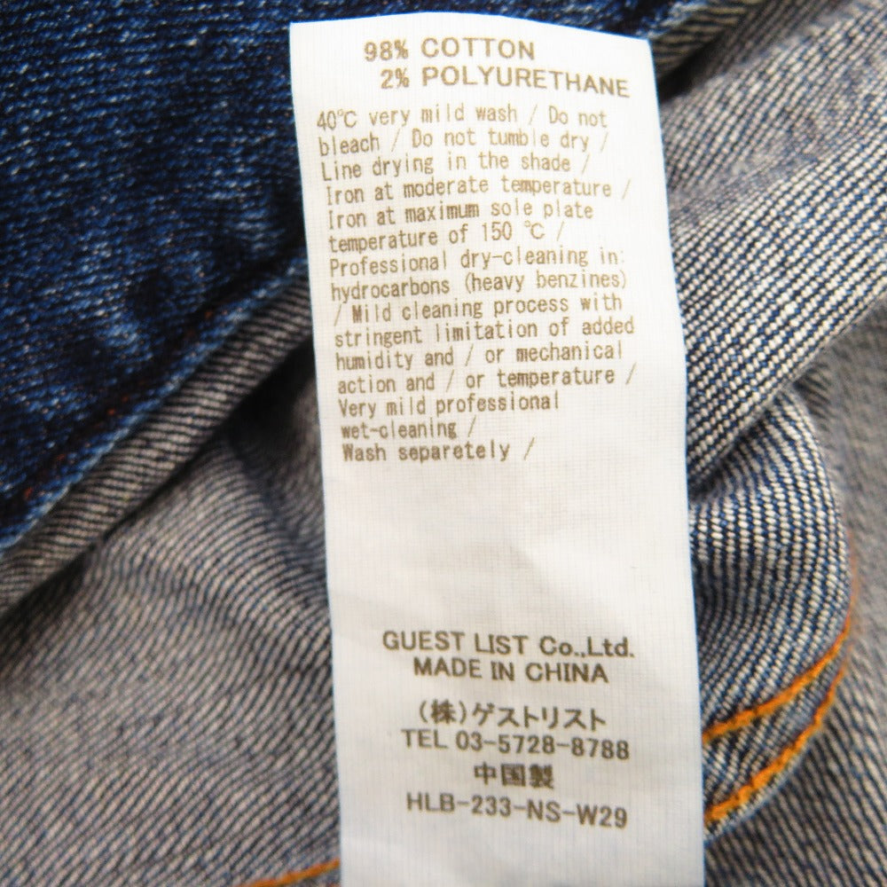 Healthy denim (ヘルシーデニム) デニムジャケット Healthy DENIM Morsel デニムジャケット Gジャン 1 ブルー H879118C 美品