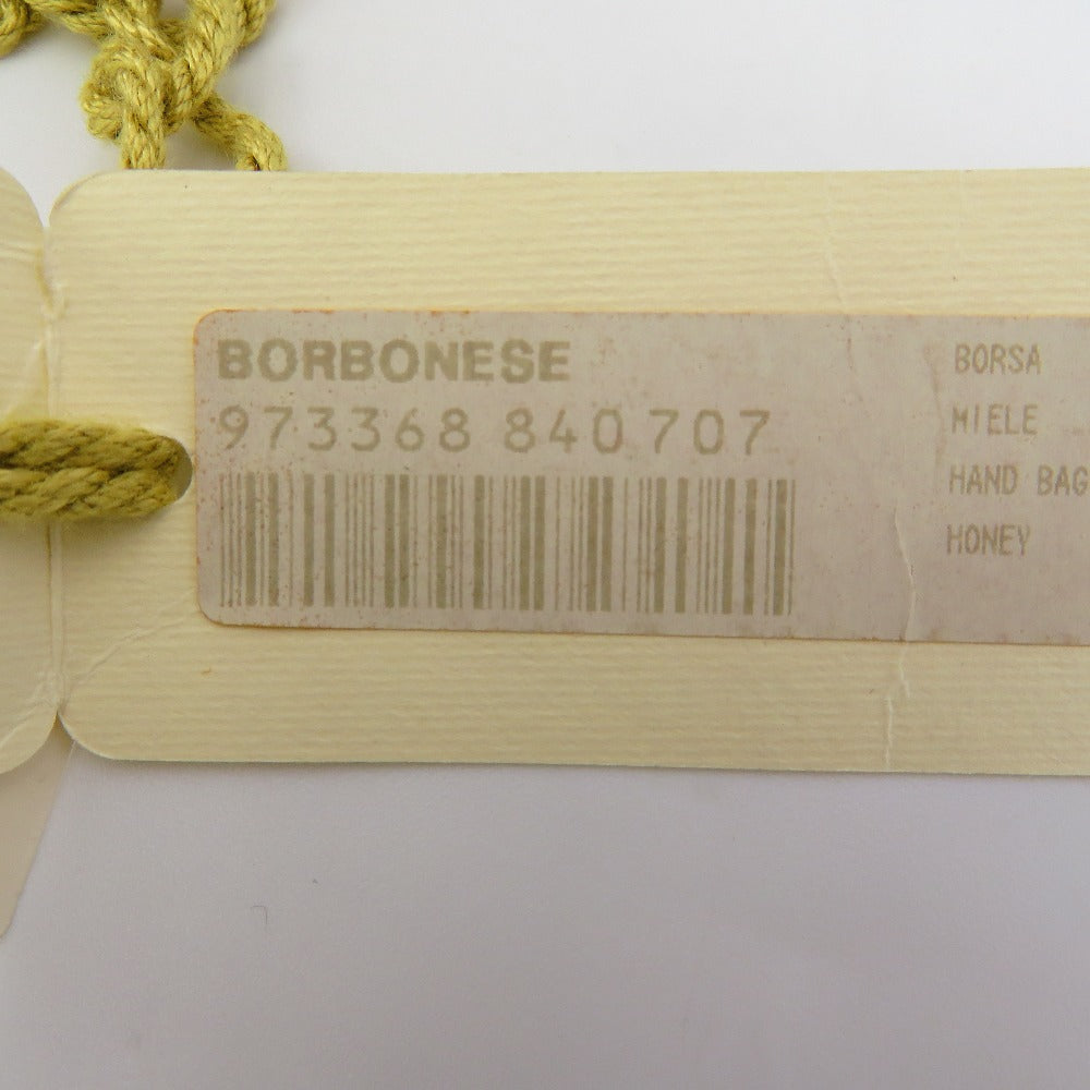 BORBONESE (ボルボネーゼ) ハンドバッグ BORBONESE ハンドバッグ ミニボストンバッグ オースト リッチ キャメル 美品