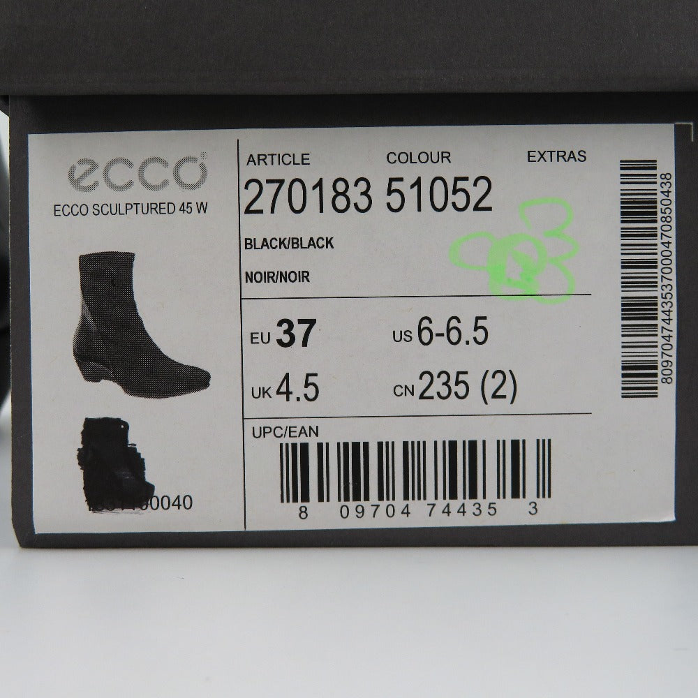 ECCO (エコー) ブーツ ecco ショートブーツ レザーコンビ ブラック 23.5cm 27018351052 37 長さ25cm