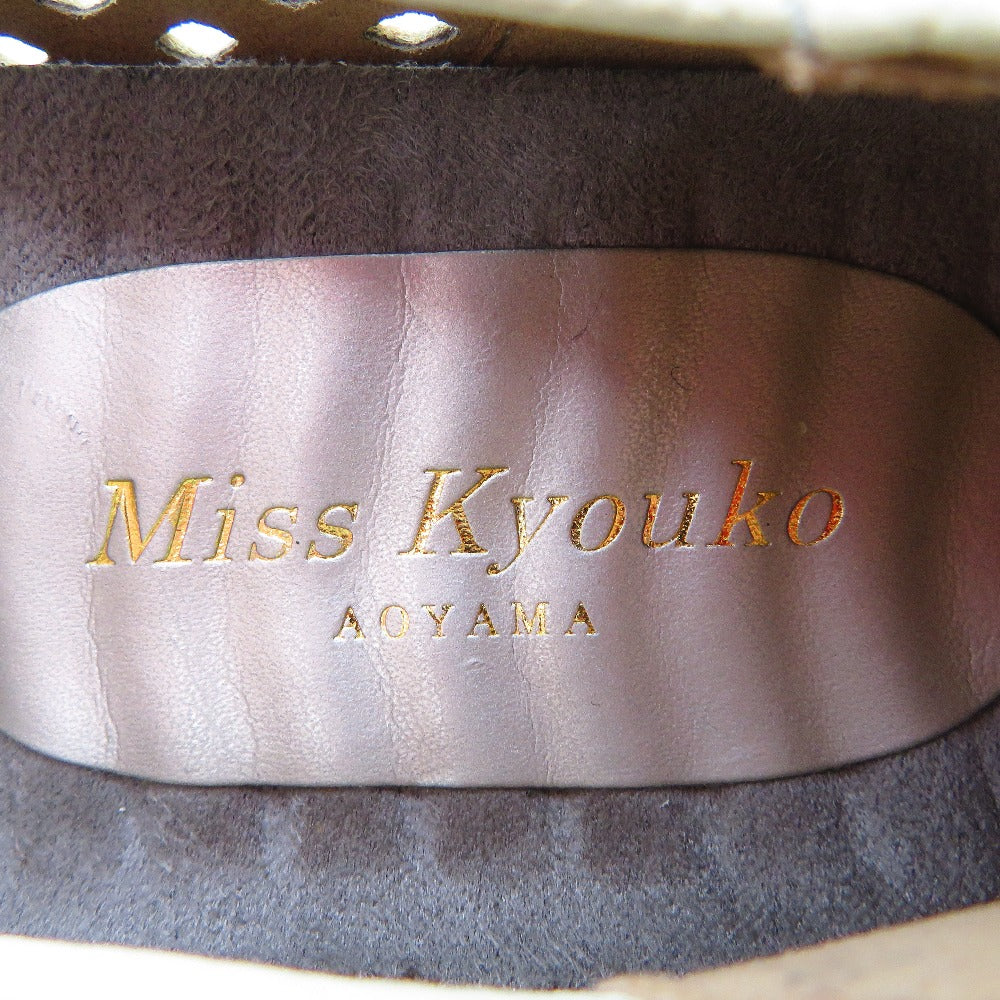 Miss Kyouko (ミスキョウコ) レザーシューズ Miss Kyouko 快適フィットのパンチングシューズ ローファー ホワイト 23.0cm 584-397 長さ25cm 美品