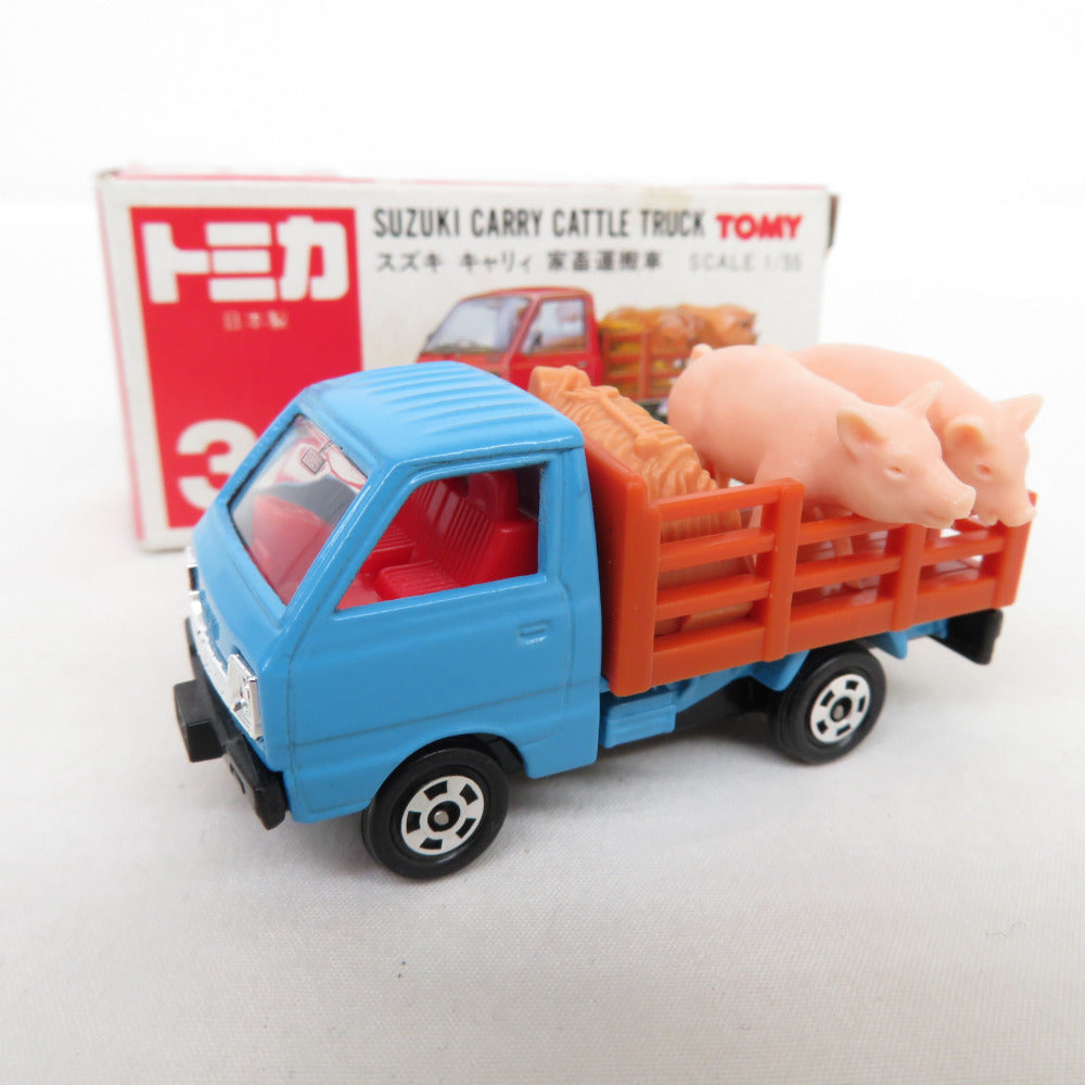 TOMICA (トミカ) NO.39 スズキ キャリィ 家畜運搬車 ブタ2頭付き 1/55スケール 赤箱 日本製