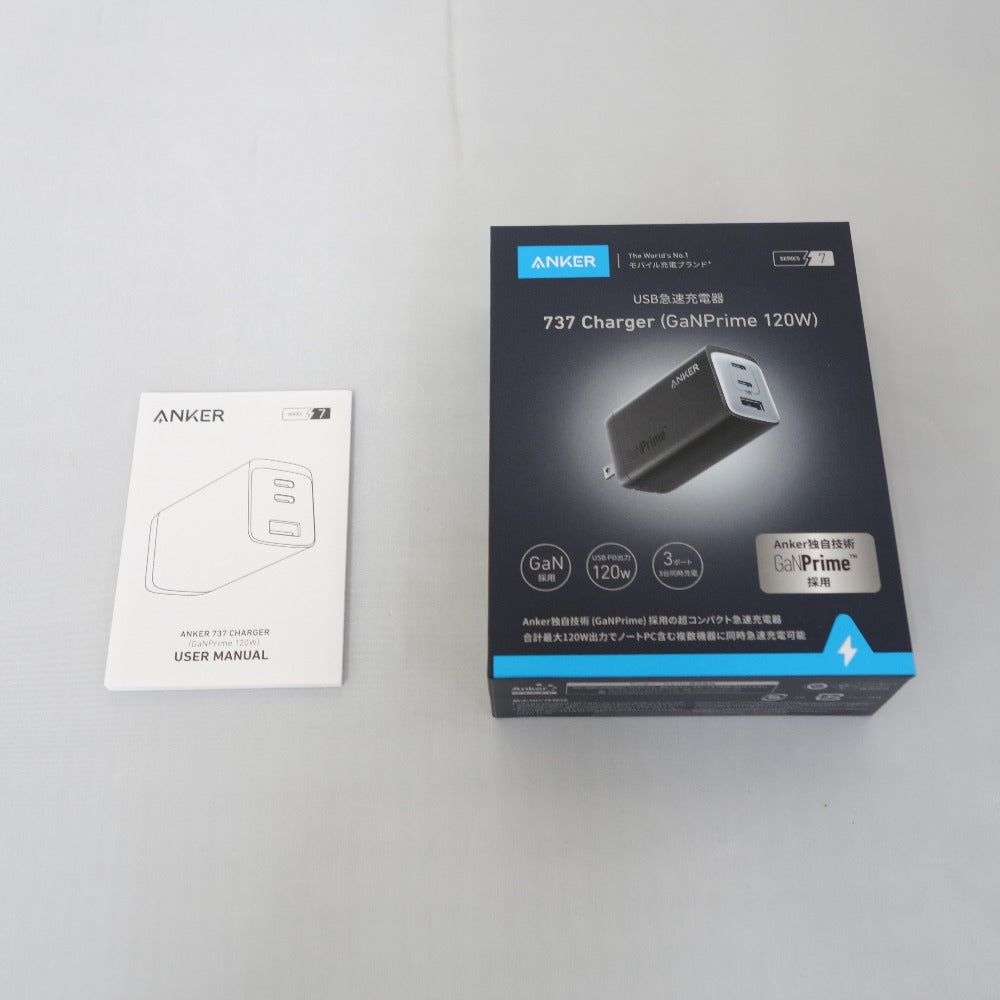 Anker アンカー スマホアクセサリー USB急速充電器 737 Charger GaNPrime 120W USB PD 充電器 USB-A & USB-C 3ポート 美品