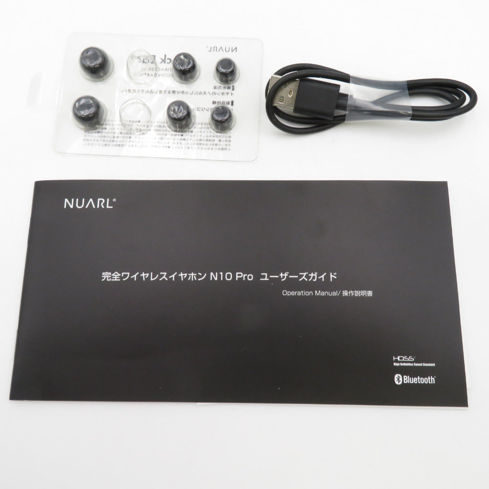 NUARL ヌアール オーディオ機器 ワイヤレスイヤホン N10PRO ブラックメタリック ノイズキャンセリング機能搭載