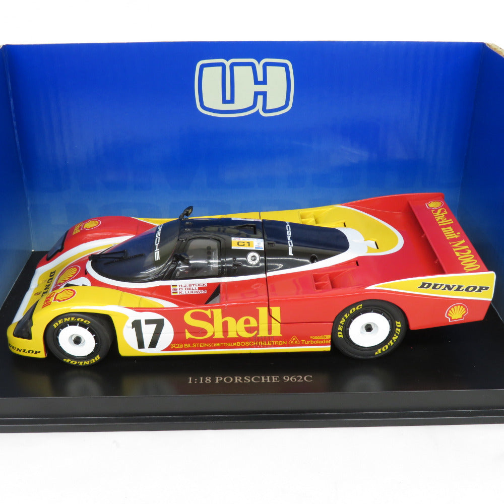 UNIVERSAL HOBBIES ユニバーサルホビーズ 1/18 ダイキャスト ポルシェ Porsche 962C 補修有 京商 E4704