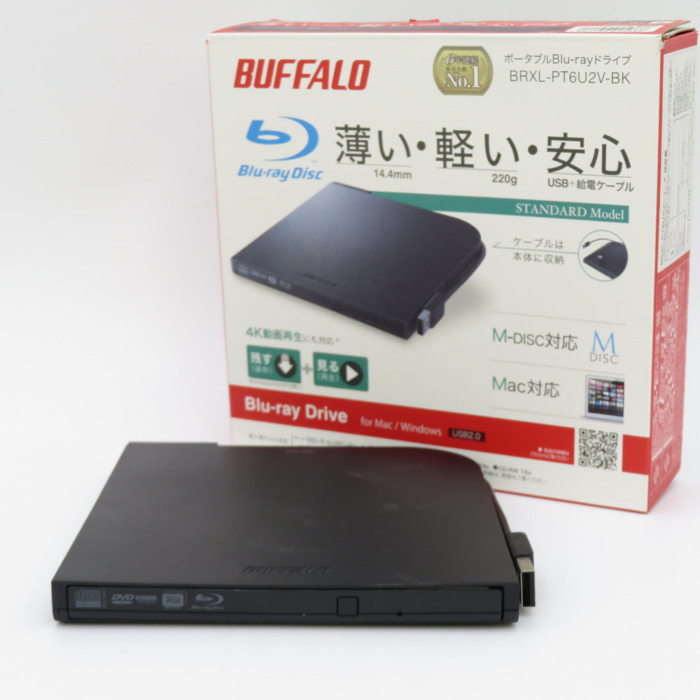 Buffalo (バッファロー) 外付けブルーレイドライブ 箱付 BRXL-PT6U2V 