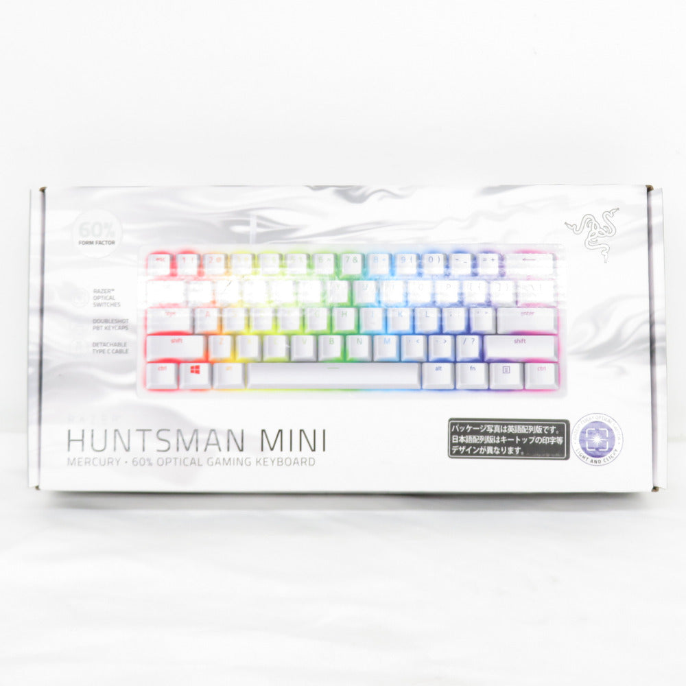ゲーミングキーボード Razer HUNTSMAN Mini Clicky Optical Switch ホワイト オプティカルスイッチ クリッキー 日本語配列 有線接続 RZ03-0339